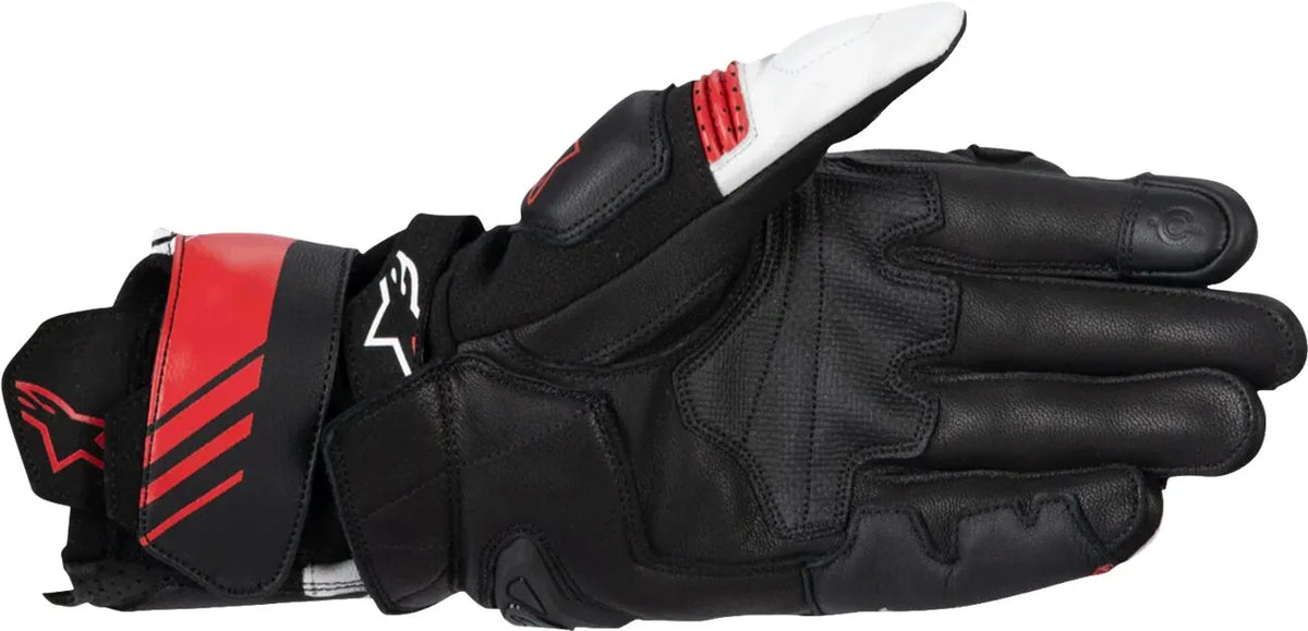 GLOVE GP+ R V3 LTHR BK/WT/BRT RD M