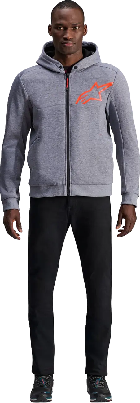 JACKET/HOODIE CHROME V2 GRY/RED 2XL