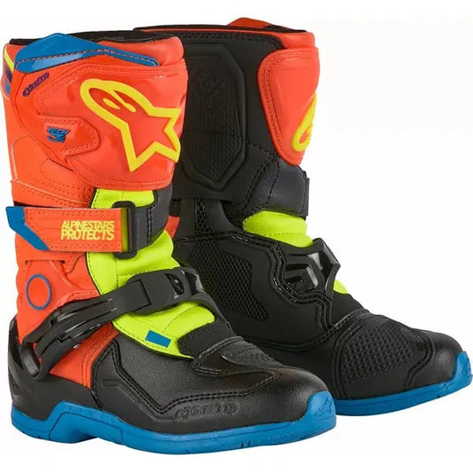 Kids Tech 3S Boots Black/Orange/Yellow