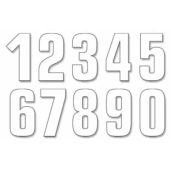 Numbers #0-9 16X7Cm Wh 5048/10/0-9
