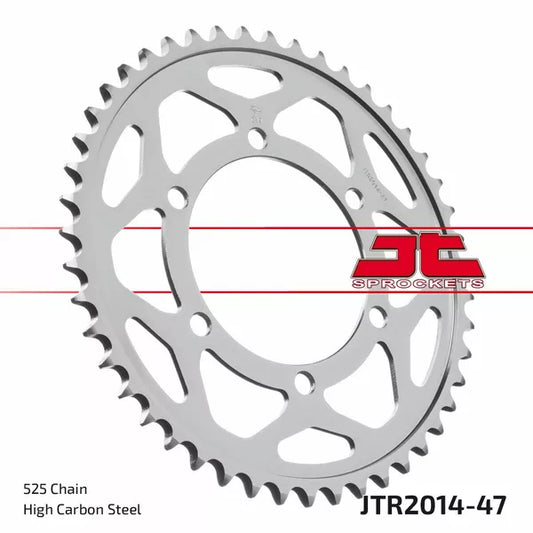 Sprocket Rear 47T 525 Blk Jtr2014.47Zbk