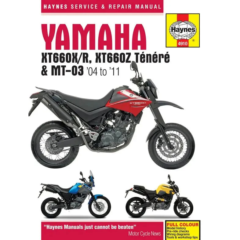 Yamaha Xt660 & Mt-03 04 Manual