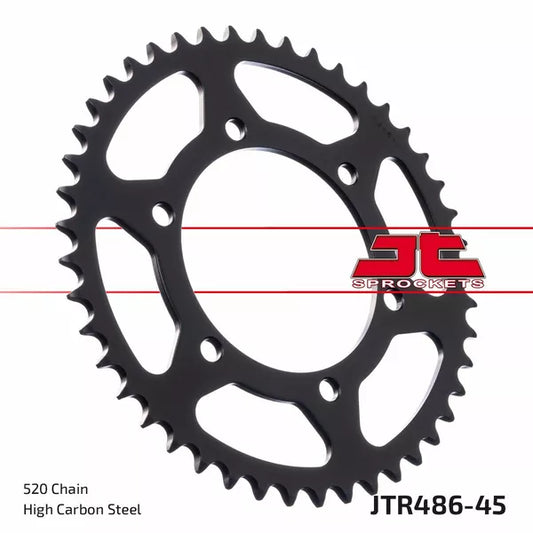 Sprocket Rear 45T 520 Blk Jtr486.45Zbk