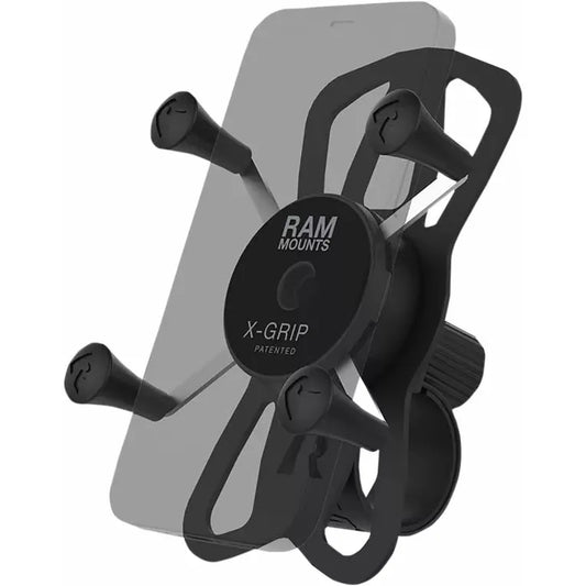 X-Grip® Phone Mount with RAM® Tough-Strap™ Handlebar Base