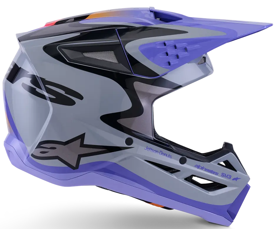HELMET SM3 JETTSON GRAY/PUR/BLK L
