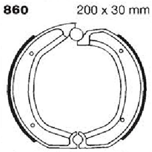 Brake Shoe Plain Series Organic 860