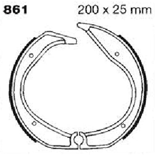 Brake Shoe Plain Series Organic 861