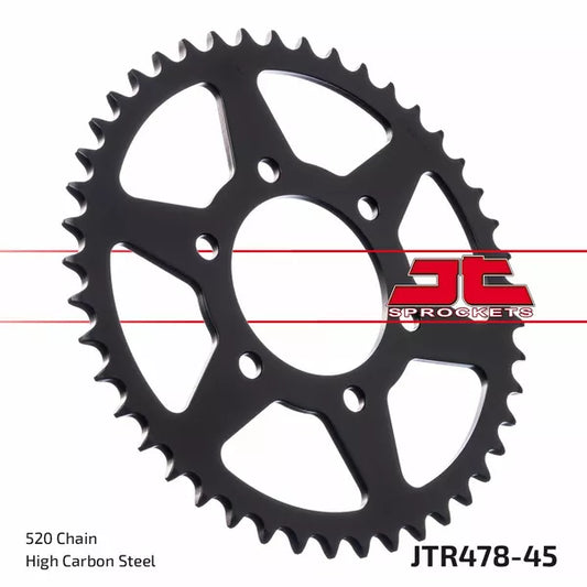 Sprocket Rear 45T 520 Blk Jtr478.45Zbk