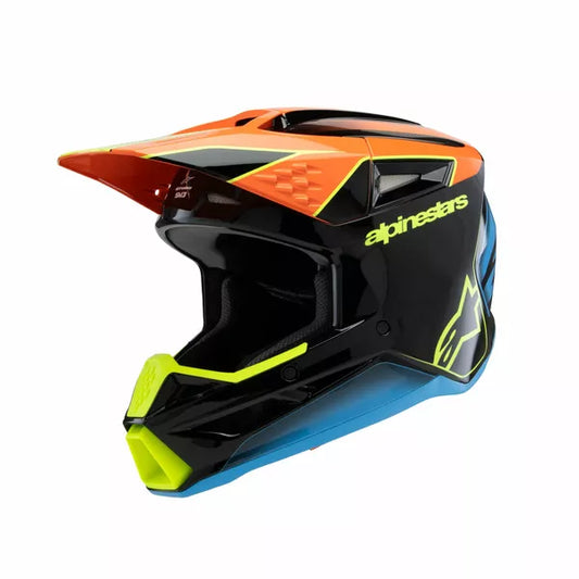 Youth S-M3 Fray Helmet Black/Orange/Blue