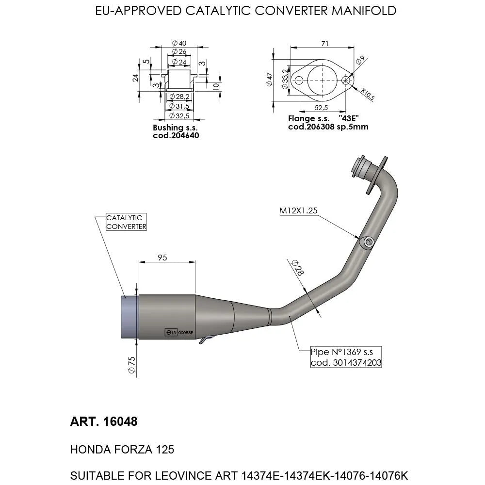 CAT CONV MANIFOLD HONDA