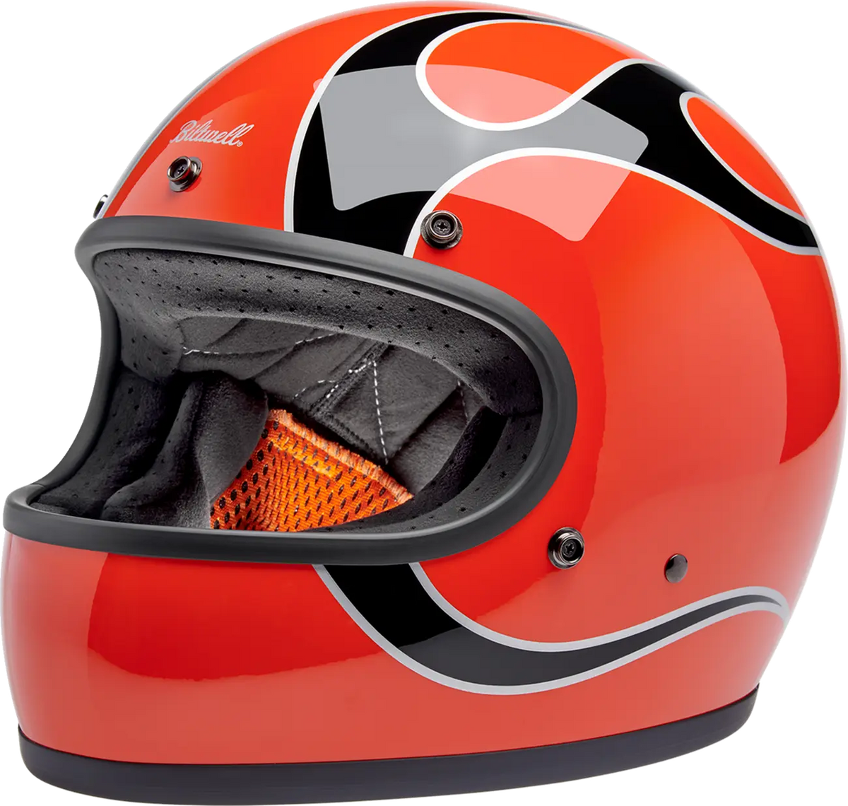 HELMET GRINGO COMPETITION ORANGE FLAMES LG
