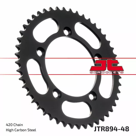 Sprocket Rear 48T 420 Blk Jtr894.48Zbk