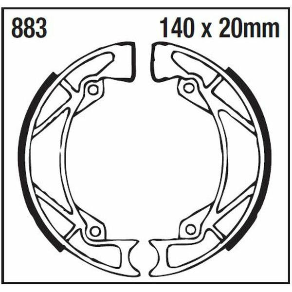 Brake Shoe Plain Series Organic 883