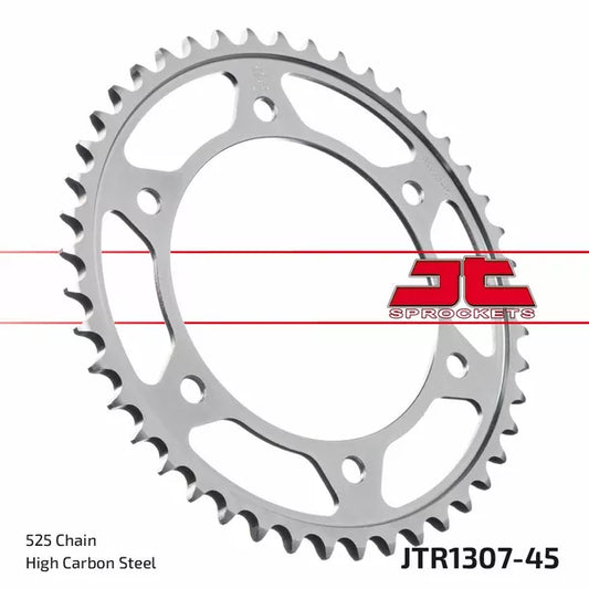 Sprocket Rear 45T 525 Blk Jtr1307.45Zbk