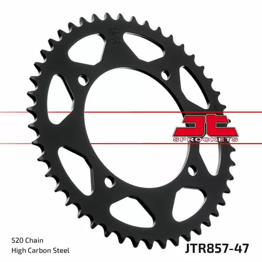 Sprocket Rear 47T 520 Blk Jtr857.47Zbk