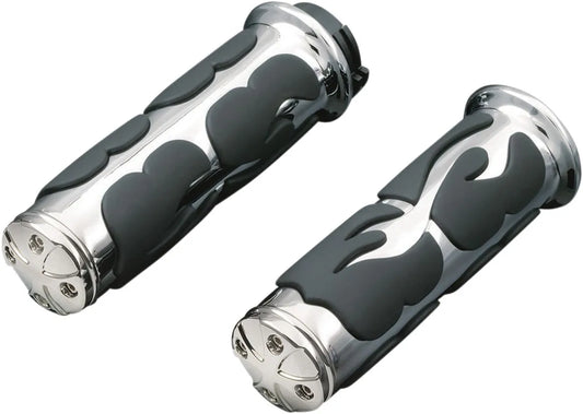GRIPS ISO FLAME - HD 82-UP CABLE - CHROME - 1" BARS