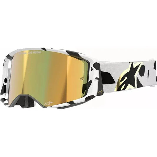 Supertech Corp Goggle White/Black w/ Gold Mirrored Lens