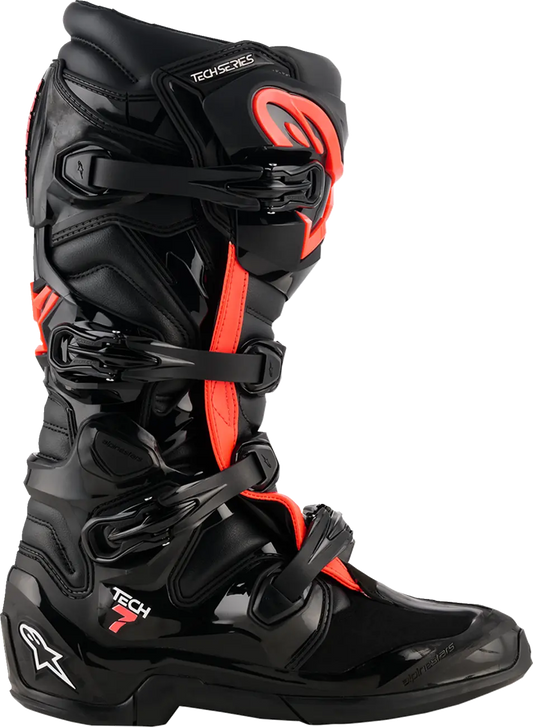 BOOT TECH 7 BLACK/RED FLUO 9