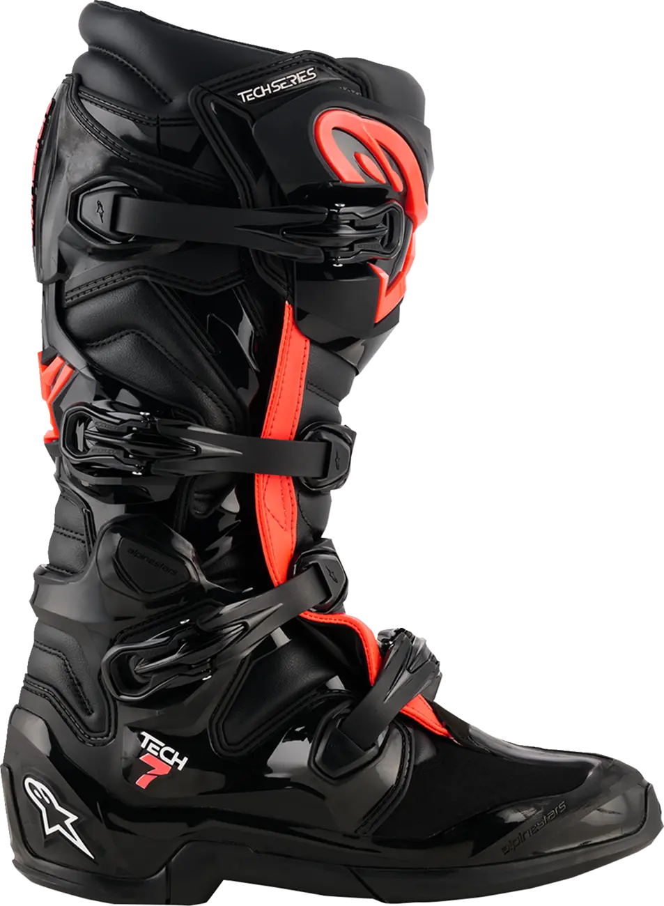 BOOT TECH 7 BLACK/RED FLUO 10