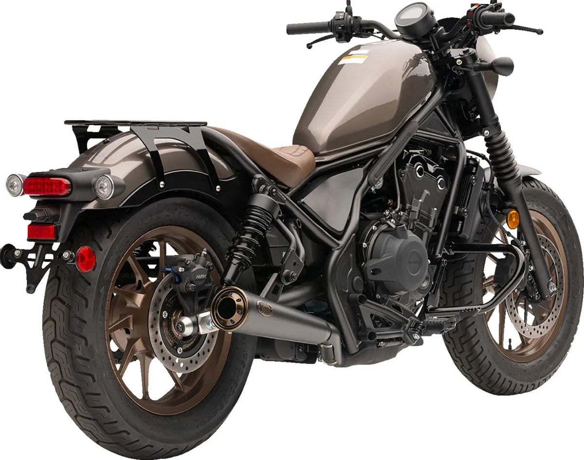 SLIP-ON MUFFLER (BLK) WITH BRONZE TIP REBEL 300/500 17-23