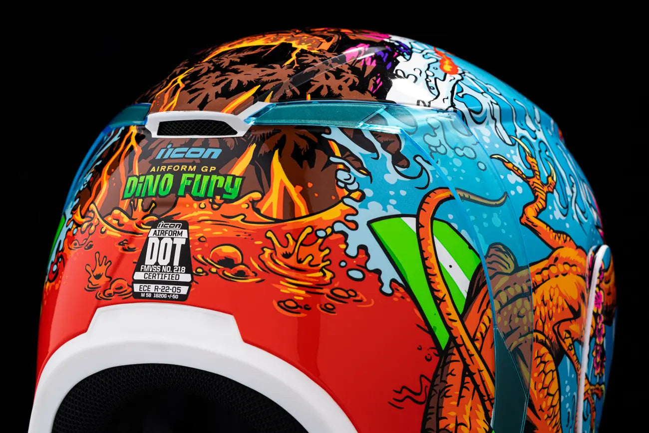 HELMET AIRFORM DINO FURY BLUE LG