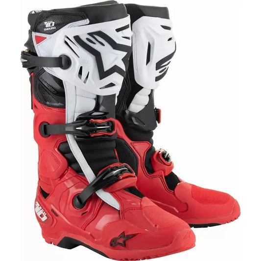Tech 10 Enduro Boots White/Red/Black