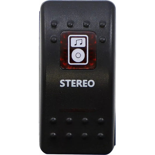 Switch Rocker Stereo-Red Str-Pwr-R