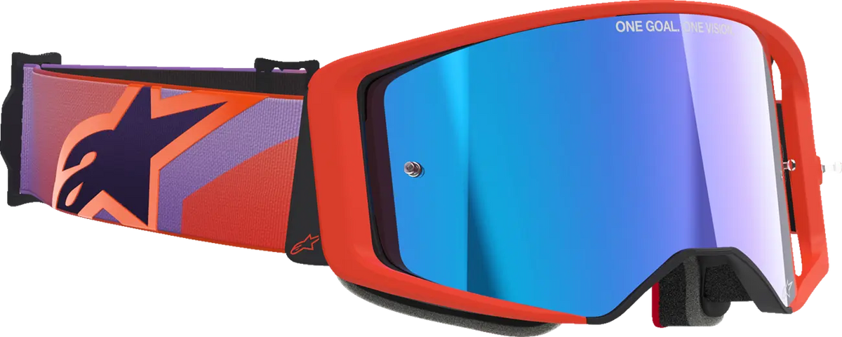 GOGGLE SUPERTECH CORP CORAL/PUR MIRROR-BLUE