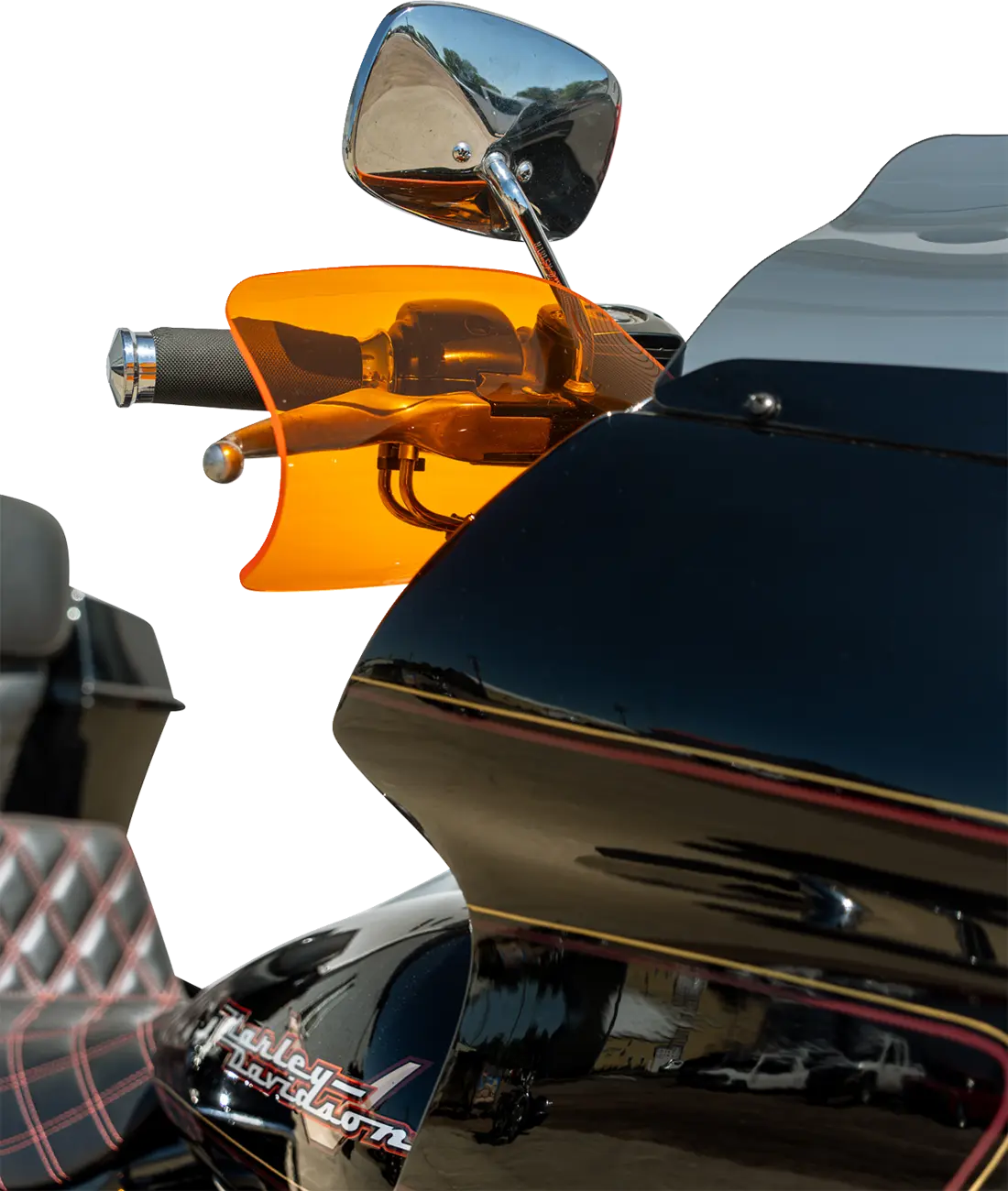 FLARE HAND GUARDS - HD - CABLE CLUTCH - ORANGE ICE