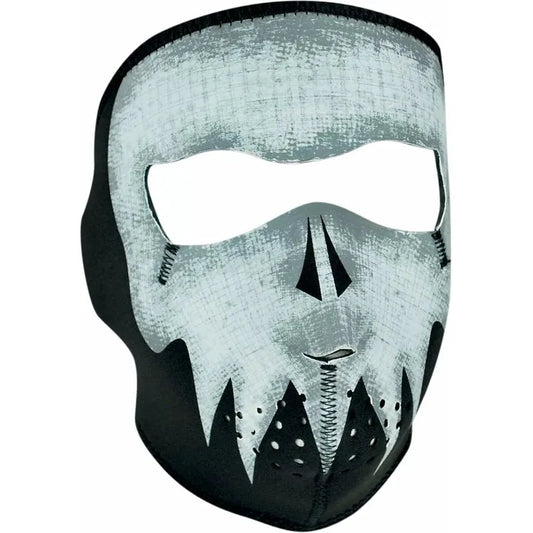 Face Mask Grey Skull Glow Wnfm081G