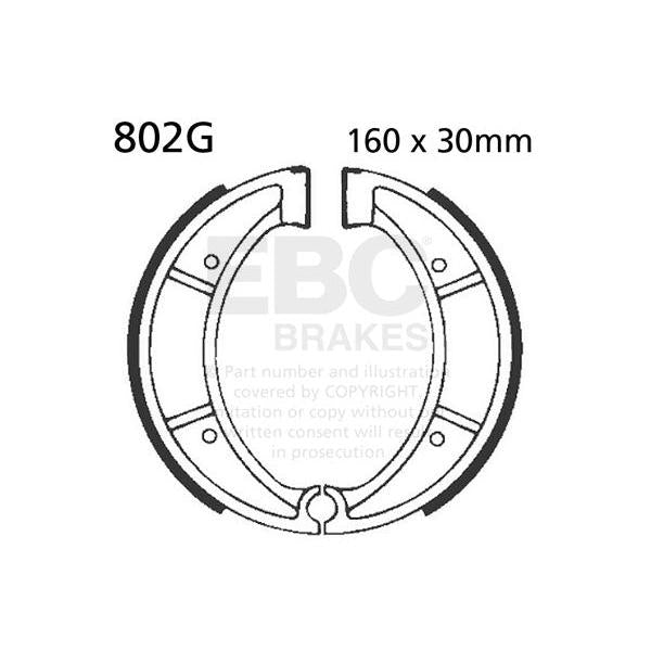 Brake Shoe Water Grooved Series Organic 802G