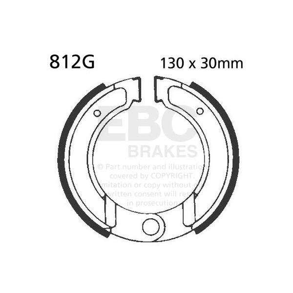 Brake Shoe Water Grooved Series Organic 812G