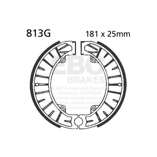 Brake Shoe  Grooved 813G