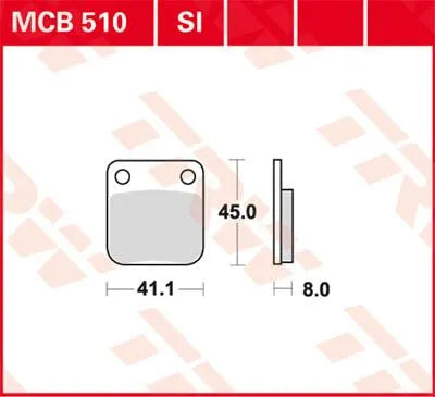 BRAKE PAD TRW MCB510