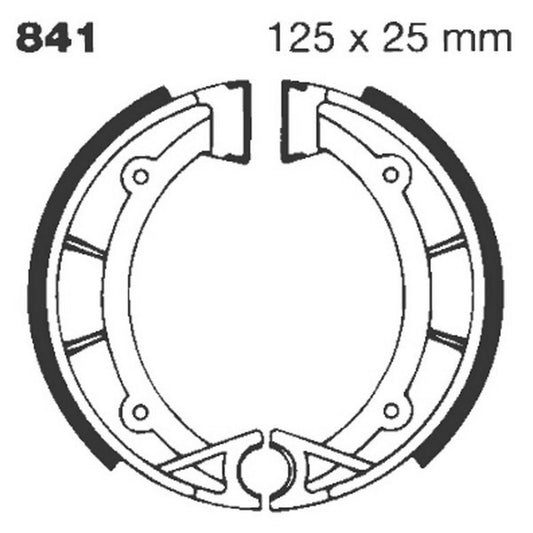 Brake Shoe Water Grooved Series Organic 841G