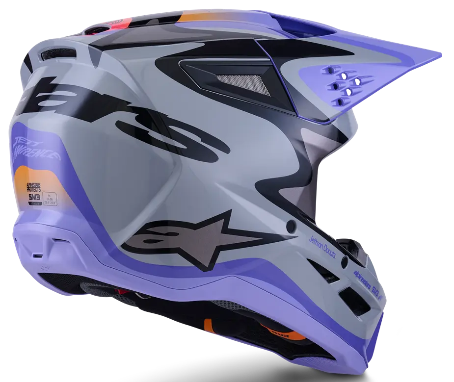 HELMET SM3 JETTSON GRAY/PUR/BLK L