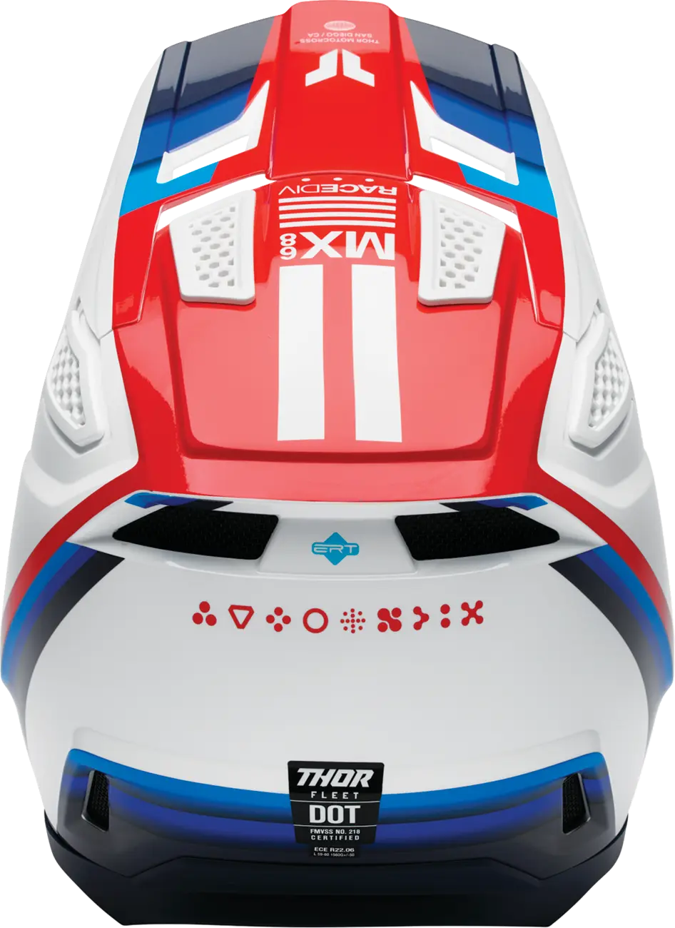 HELMET FLEET DEFY WH/RD/BL MD
