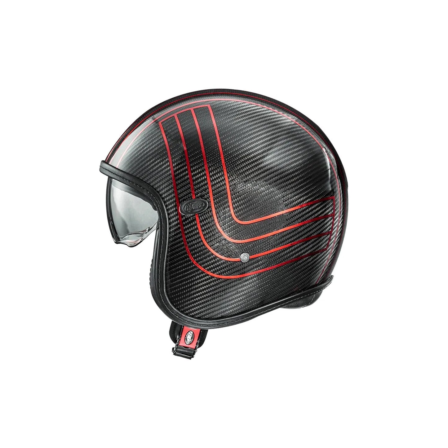 HELMET VINTAGE PLATINUM CARBON EXRED LG