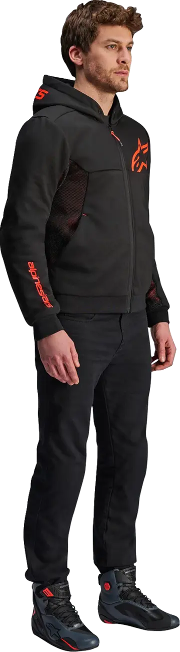 JACKET/HOODIE CHROME AIR BLK/RED 2XL