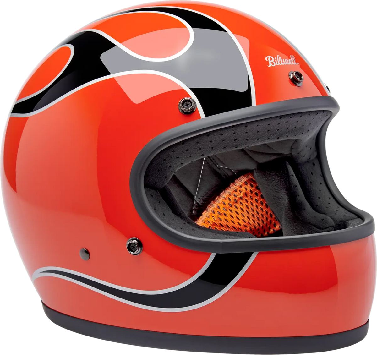 HELMET GRINGO COMPETITION ORANGE FLAMES LG