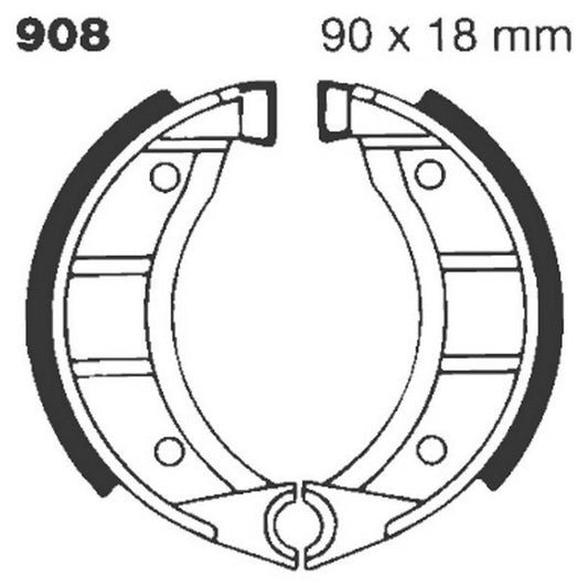 Brake Shoe Plain Series Organic 908