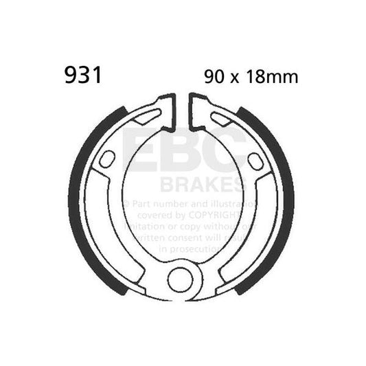 Brake Shoe Plain Series Organic 931