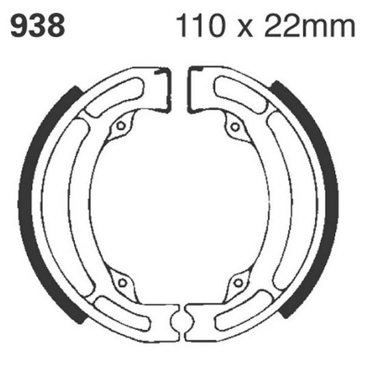 Brake Shoe Plain Series Organic 938
