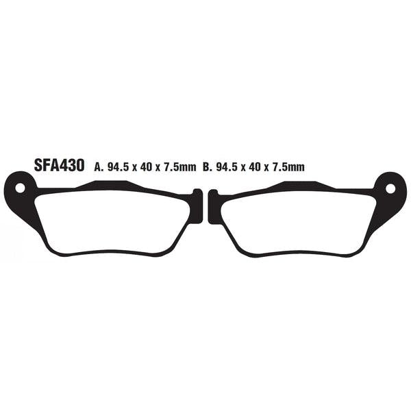 Brake Pad Sfa-Hh Series Sintered Metal Scooter SFA427HH