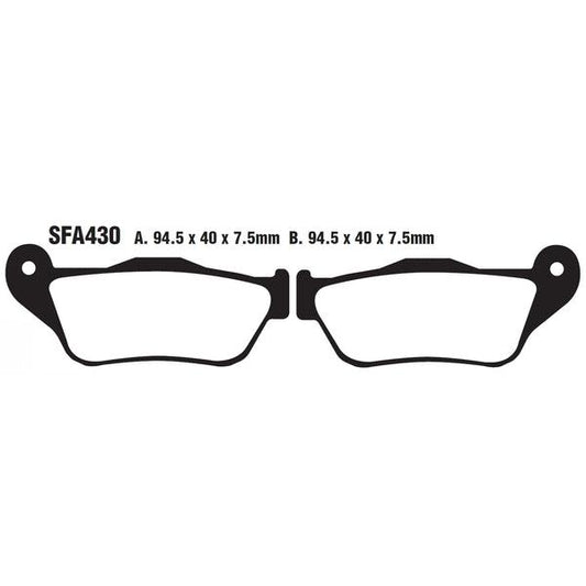 Brake Pad Sfa-Hh Series Sintered Metal Scooter SFA427HH