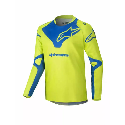 Youth Racer Veil Jersey Hi-Viz Yellow/Blue
