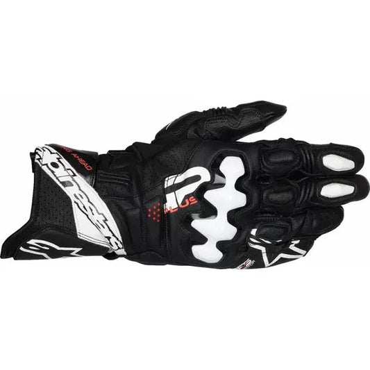 GP Plus R V3 Leather Gloves Black/White