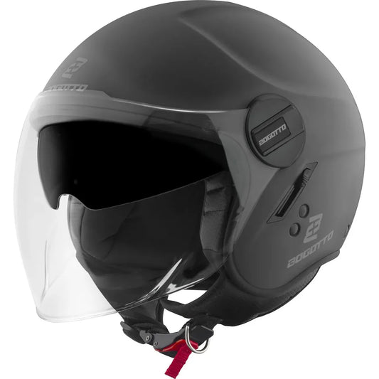H595-1 SPN Jet Helmet Black Matt