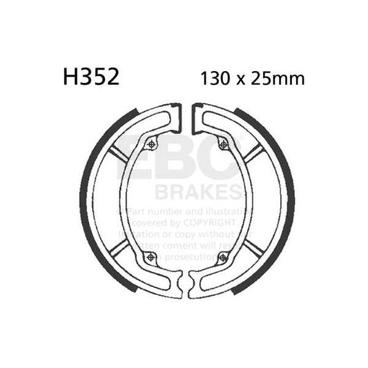 Brake Shoe Plain Series Organic H352