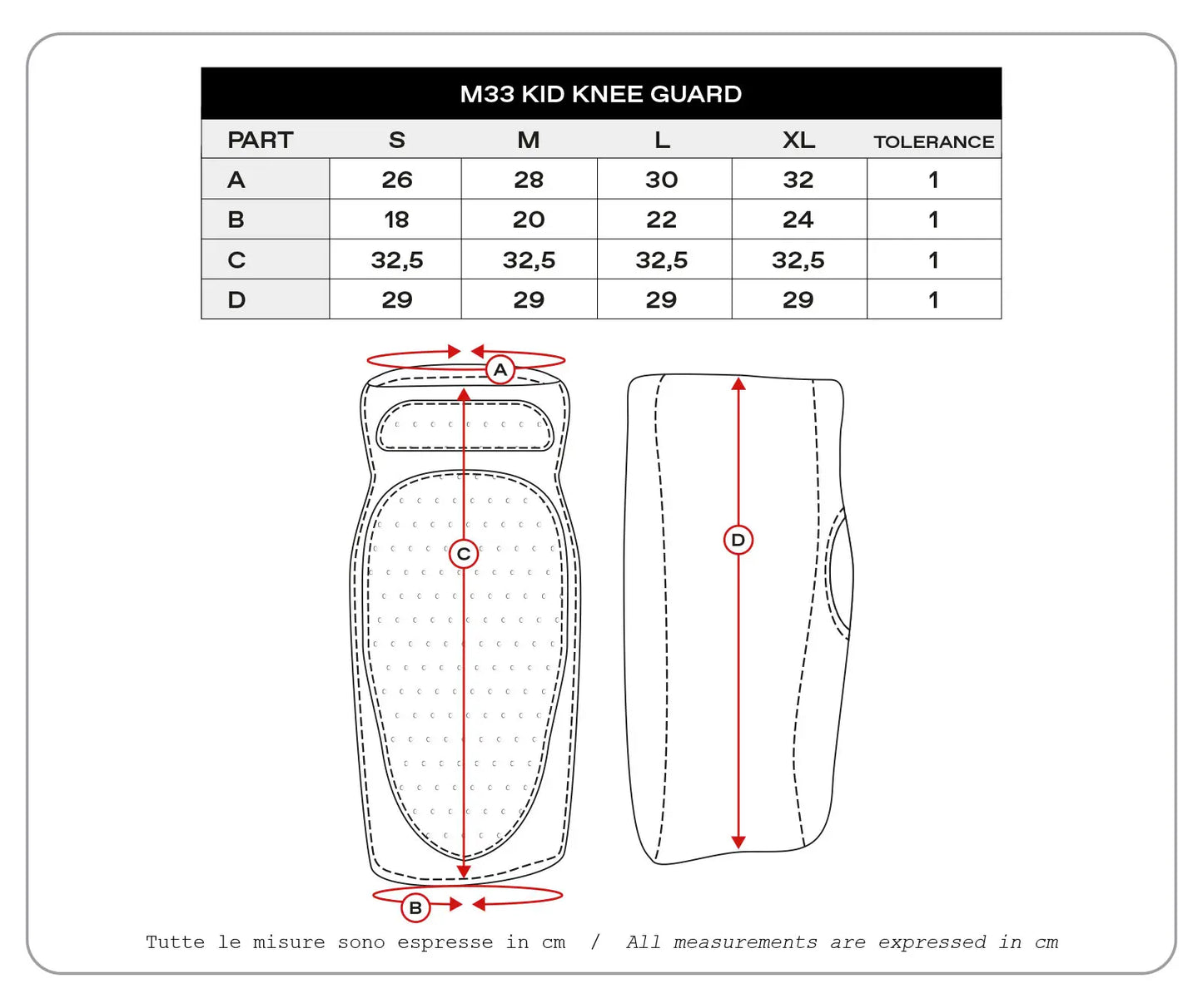 KNEE GUARD KID M33 M